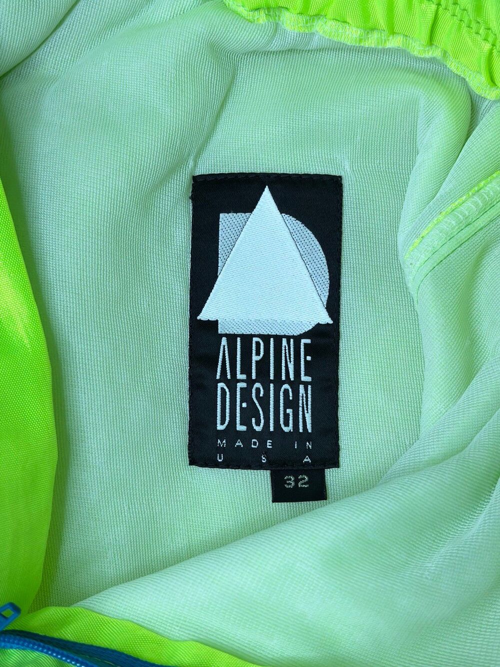 VINTAGE 90s NEON Alpine Design Men's TRACKER Windbreaker Pants - Size 32 - Picture 4 of 7